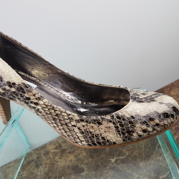 Steve Madden Brown Snakeskin High Heel Pumps 6.5 - Picture 6 of 8